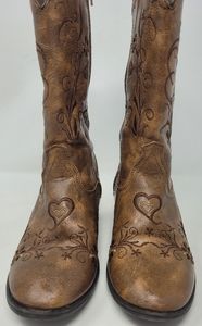 Cupcake Creations Heart Heeled Cowgirl Boots